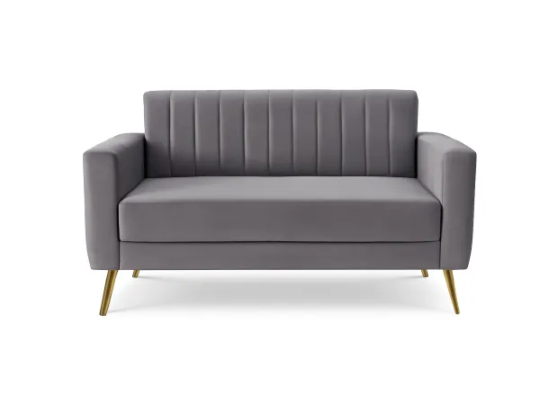 Tulip Upholstered Sofa Set Grey Color